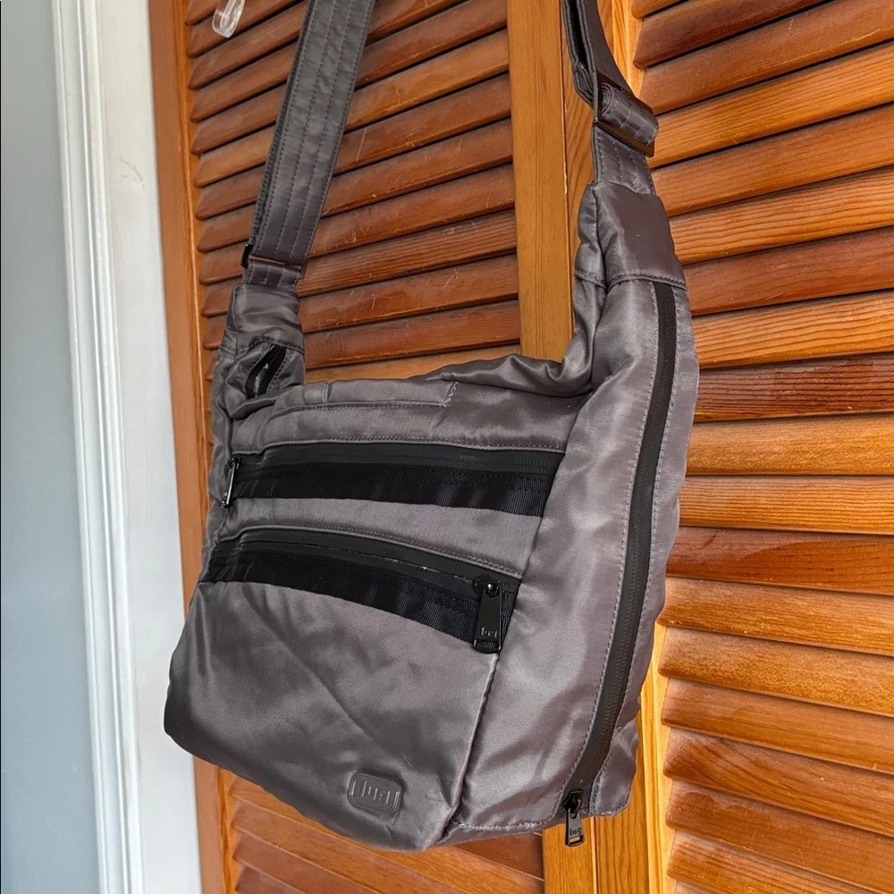 LUG TROOPER SLING BAG Purse‎ Gray Hidden Cargo Multi Pockets RFID Tote
